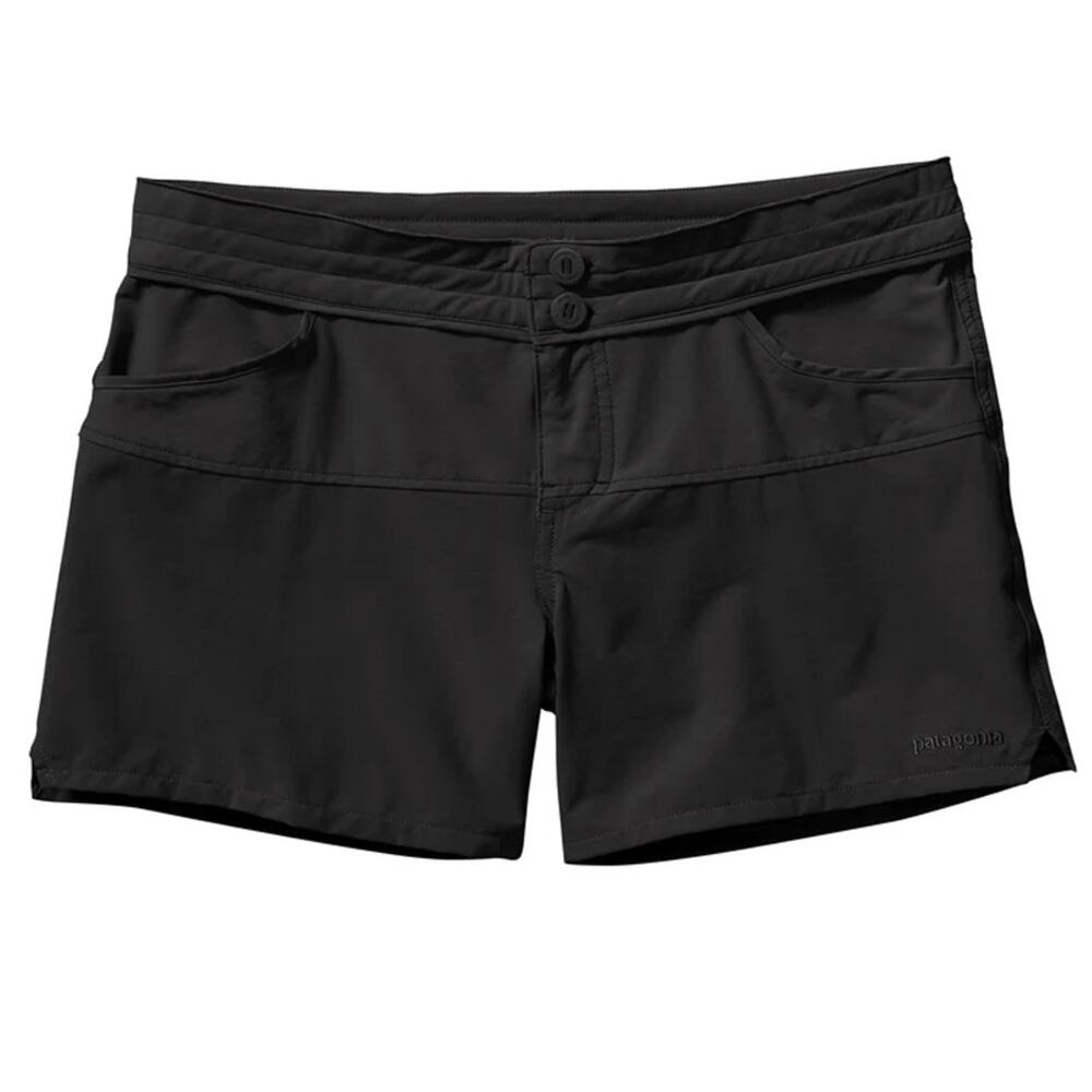 Patagonia‎ Womens Size 4 Colorblock Stretch Wavefarer Shorts Button Closure